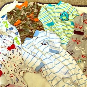 Lot of 6 baby boy sleepers Garanimals 0-3m